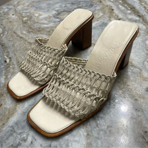 Salvatore Ferraragamo Women’s Woven Leather Mules Heels